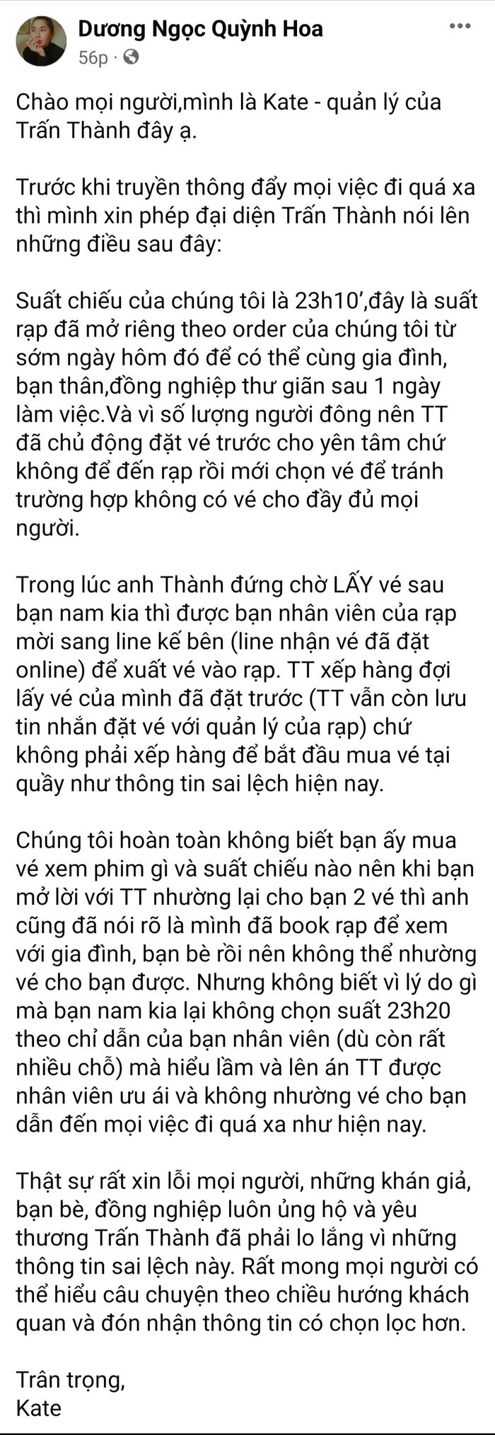 Trấn Thành và CGV lên tiếng về ồn ào, khán giả chỉ thấy mâu thuẫn