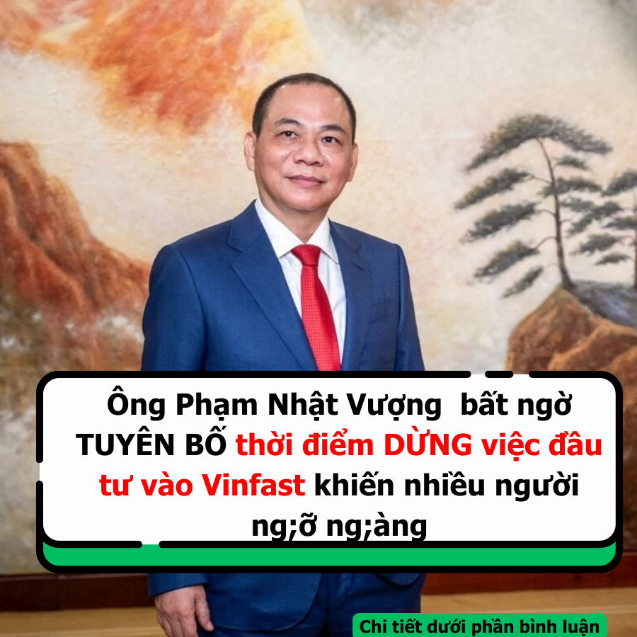 Ông Phạm Nhật Vượng bất ngờTUYÊN BỐ thời điểm DỪNG việc đầu tư vào ...